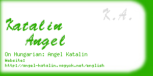 katalin angel business card